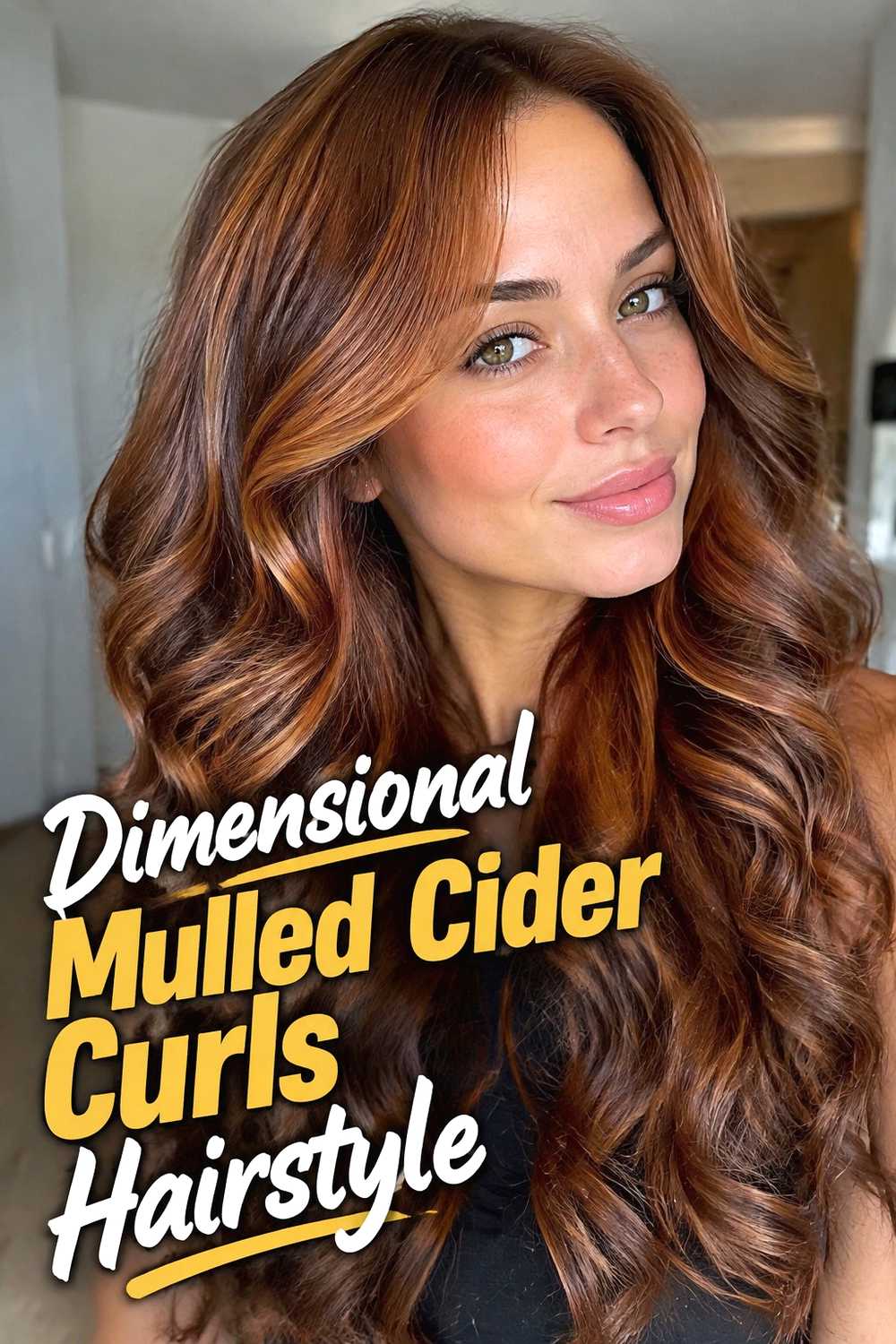 13. Dimensional Mulled Cider Curls Hairstyle