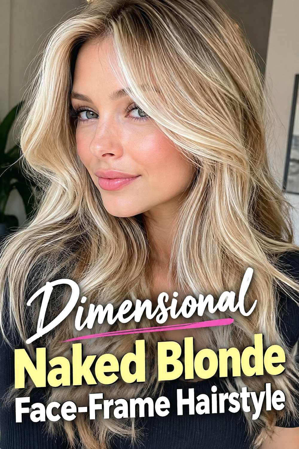 15. Dimensional Naked Blonde Face Frame Hairstyle
