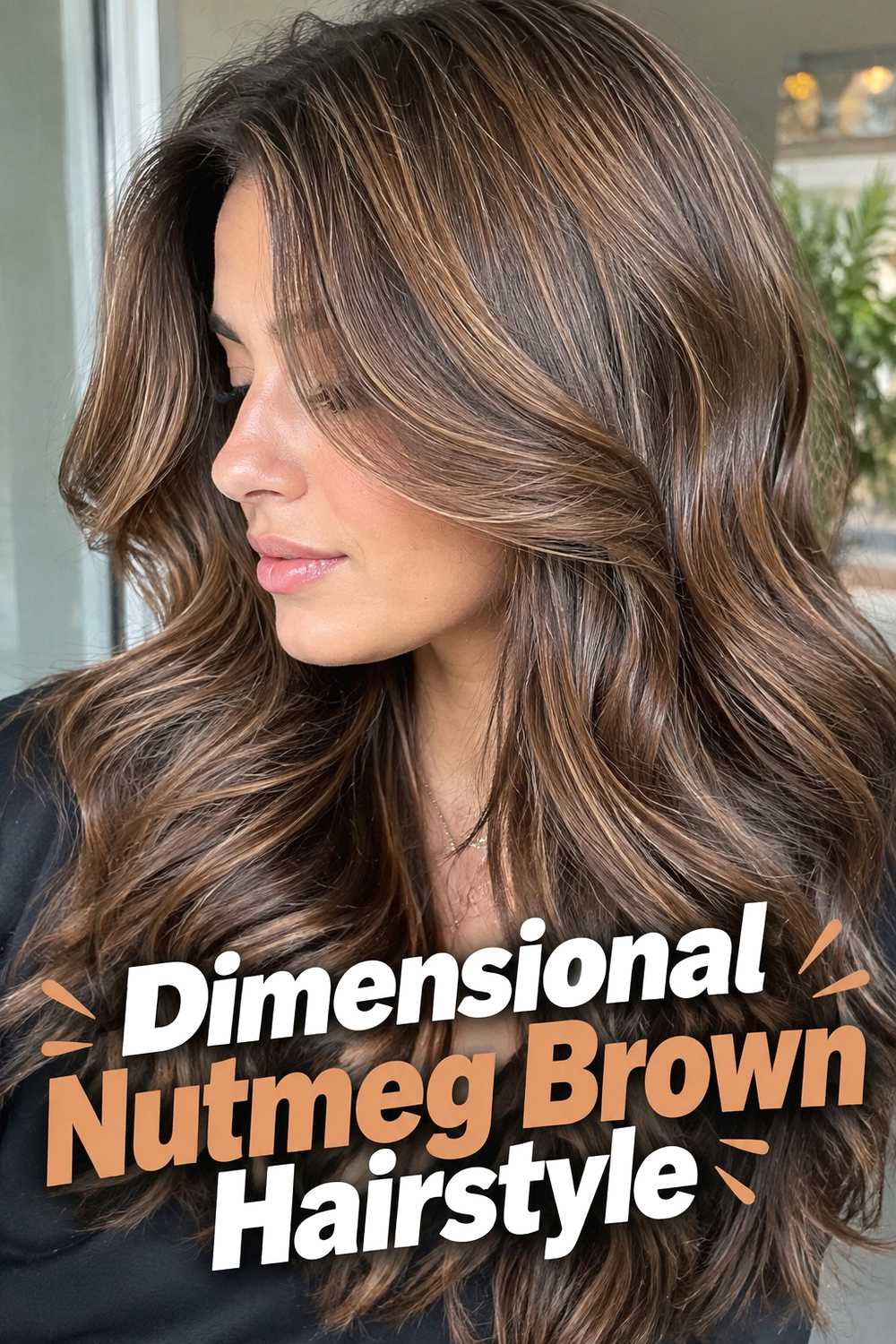 17. Dimensional Nutmeg Brown Hairstyle