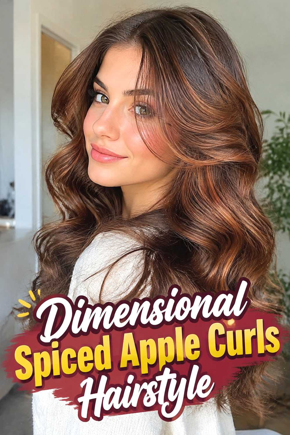 11. Dimensional Spiced Apple Curls Hairstyle