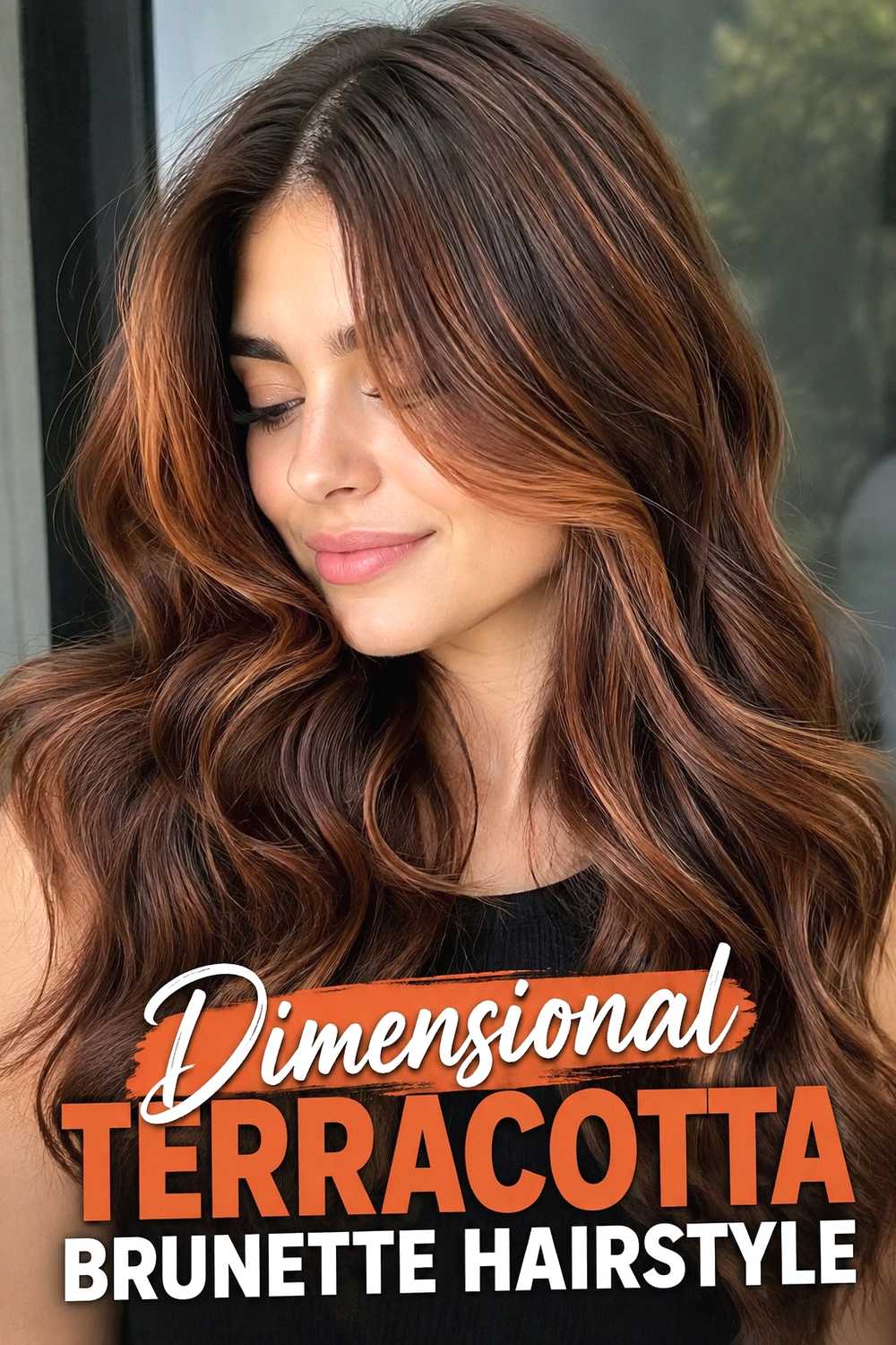 15. Dimensional Terracotta Brunette Hairstyle