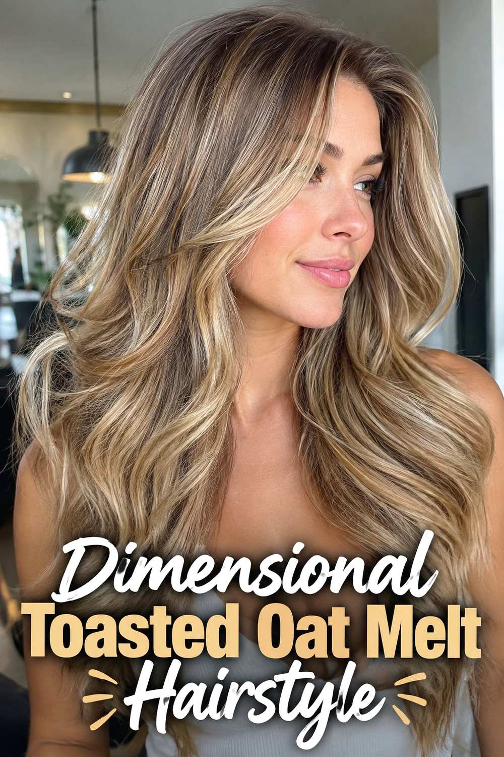 8. Dimensional Toasted Oat Melt Hairstyle