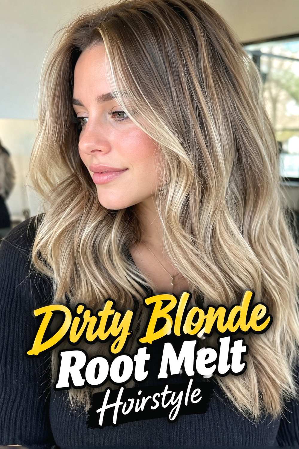 2. Dirty Blonde Root Melt Hairstyle