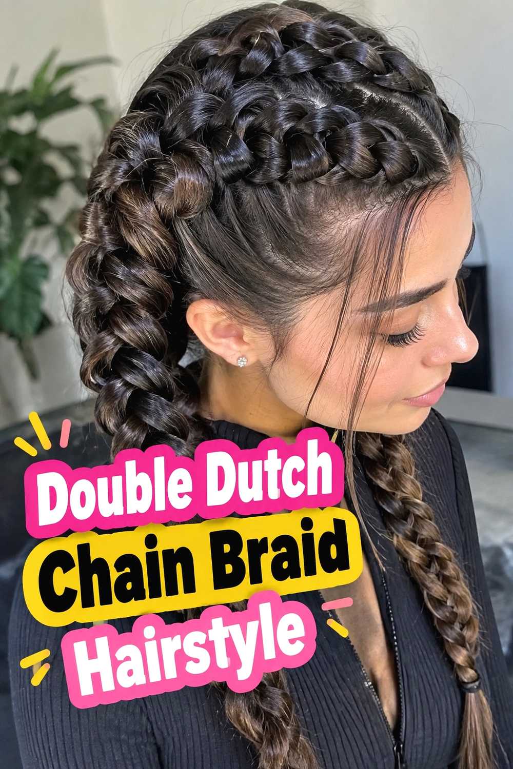 3. Double Dutch Chain Braid Hairstyle