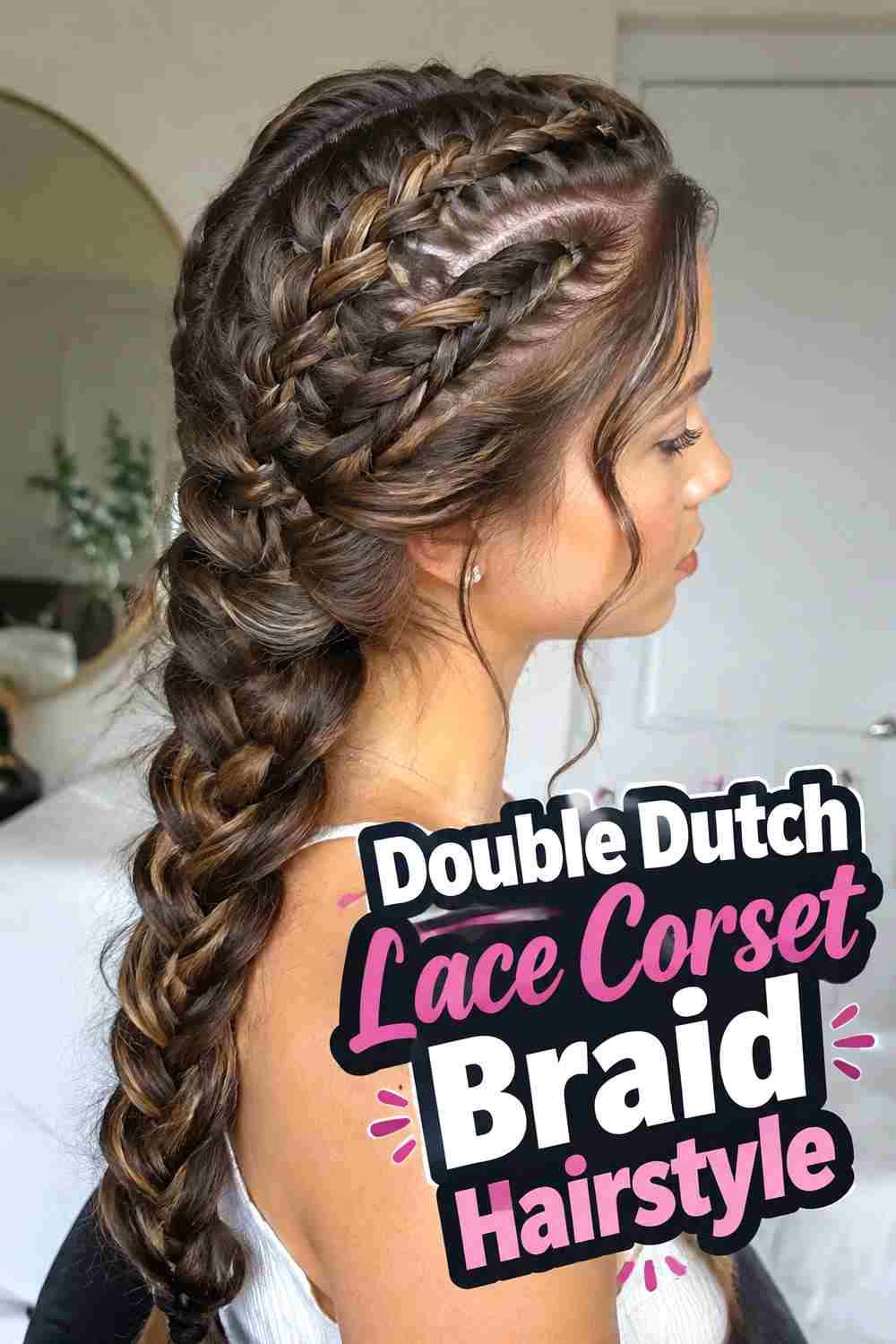 2. Double Dutch Lace Corset Braid Hairstyle