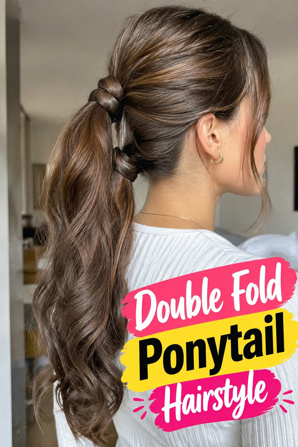Double Fold Ponytail Hairstyle