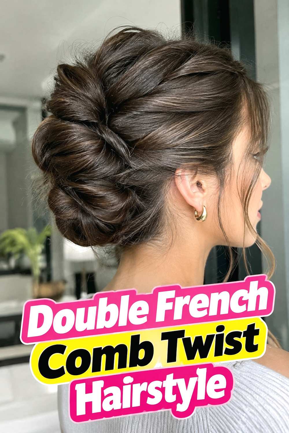 16. Double French Comb Twist Hairstyle