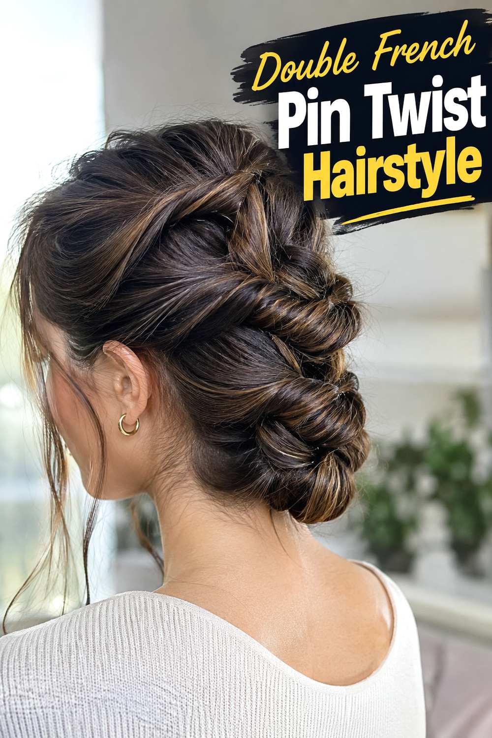 Double French Pin Twist Hairstyle