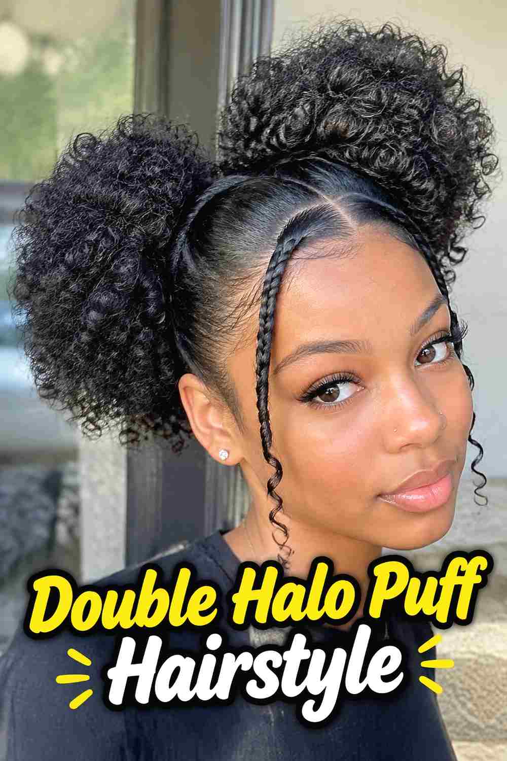 4. Double Halo Puff Hairstyle