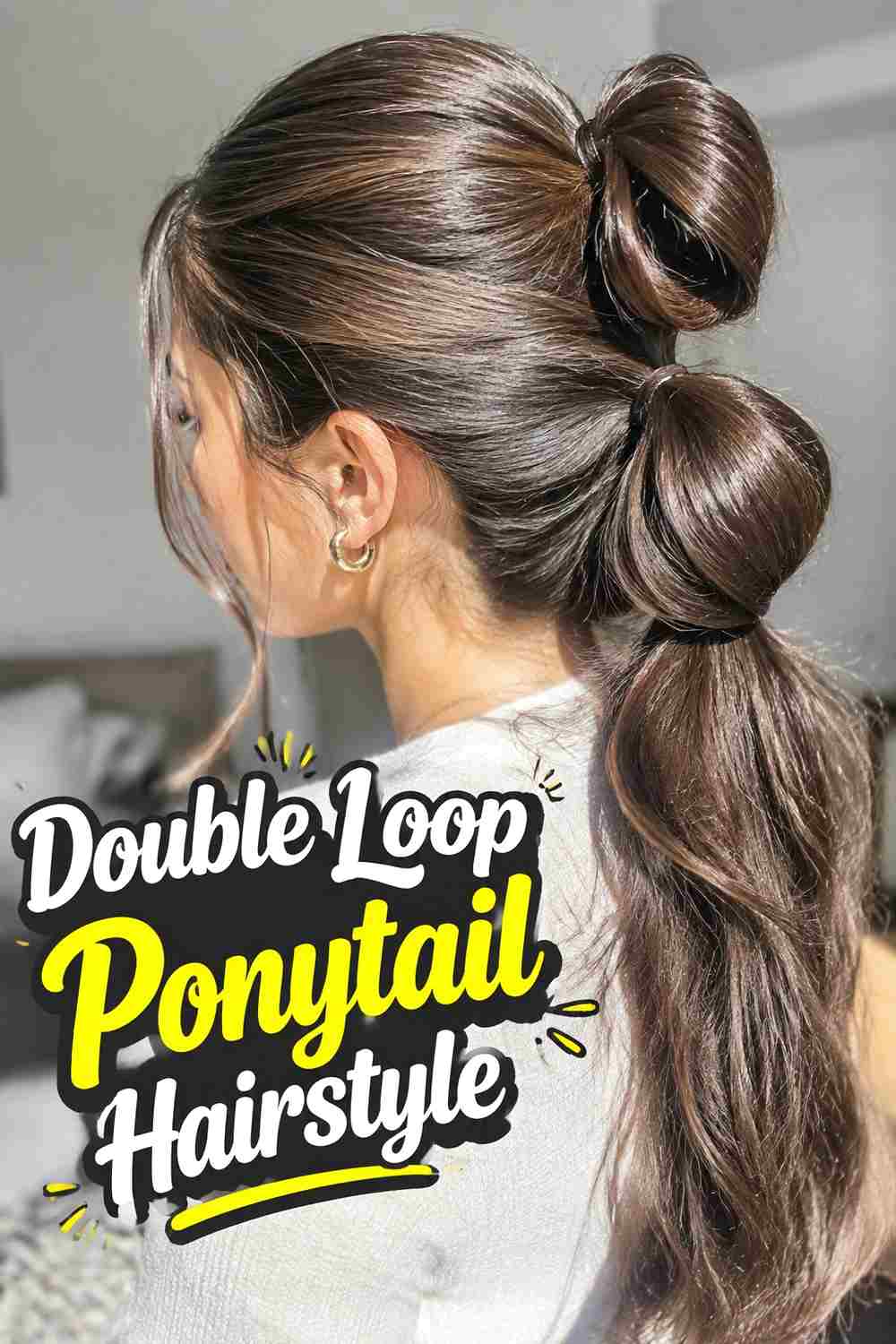 10. Double Loop Ponytail Hairstyle