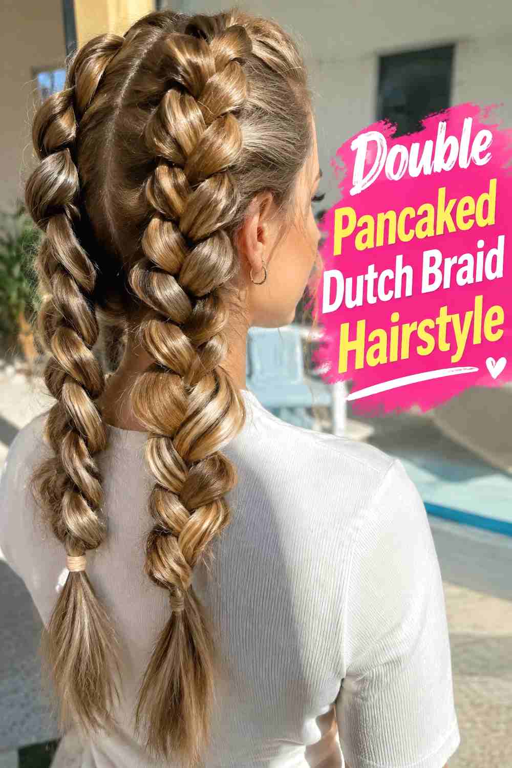 3. Double Pancaked Dutch Braid Hairstyle