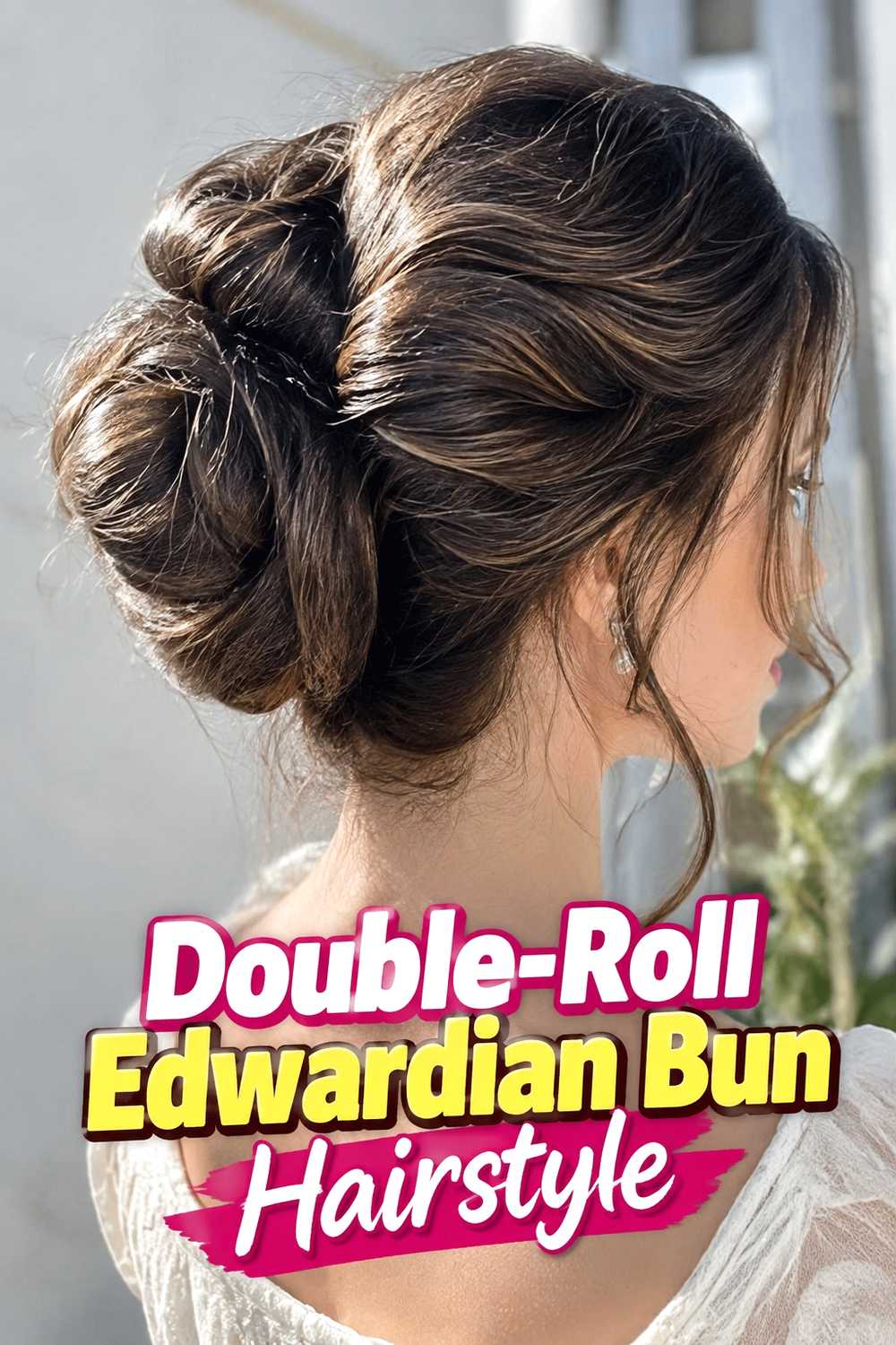 10. Double Roll Edwardian Bun Hairstyle