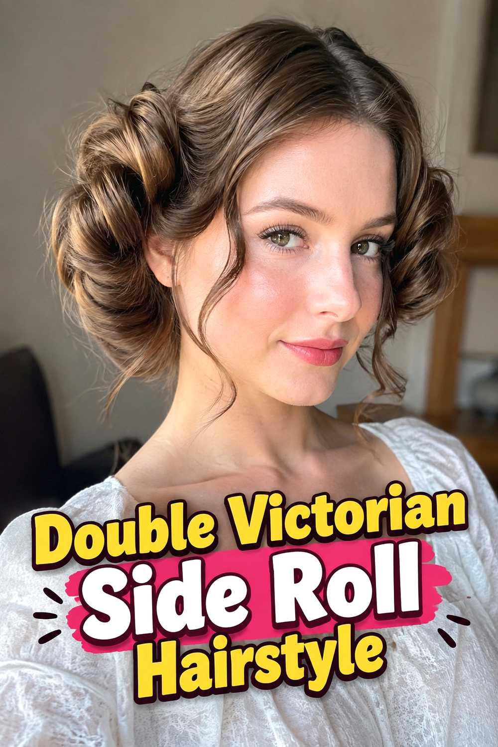 7. Double Victorian Side Roll Hairstyle