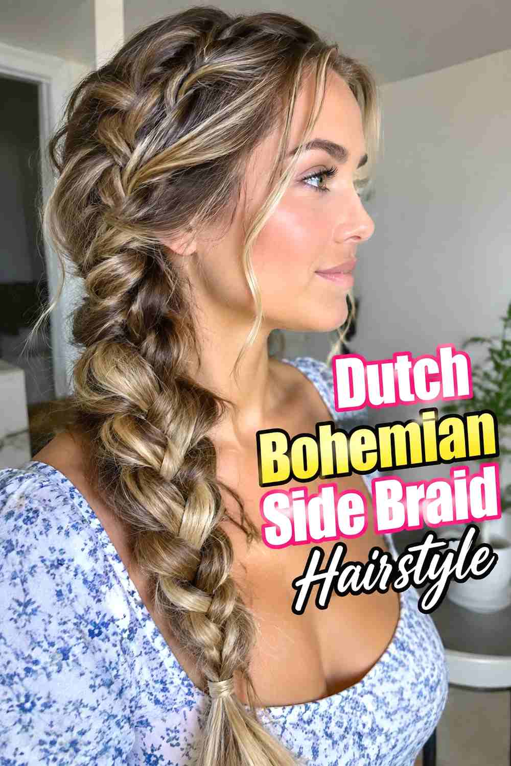 3. Dutch Bohemian Side Braid Hairstyle