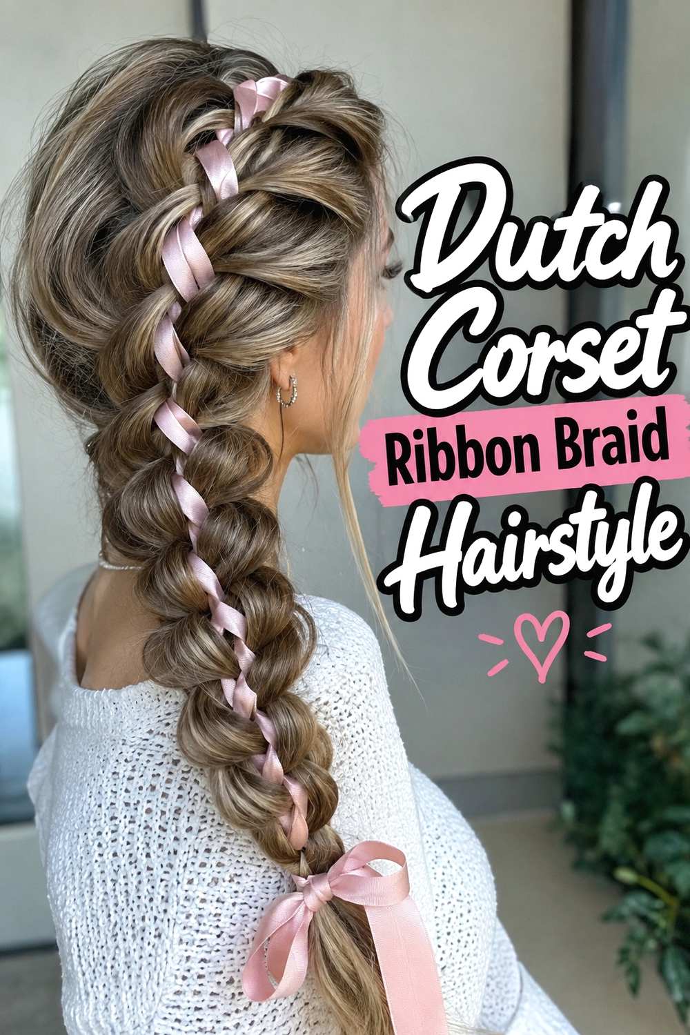 4. Dutch Corset Ribbon Braid Hairstyle