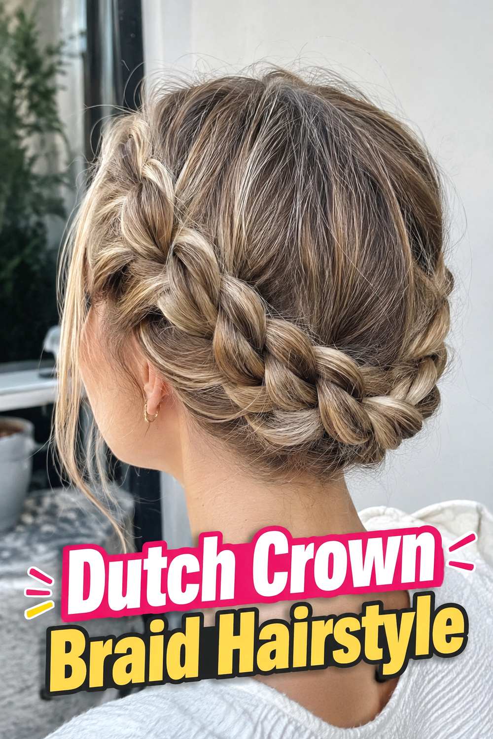 Dutch Crown Braid Hairstyle