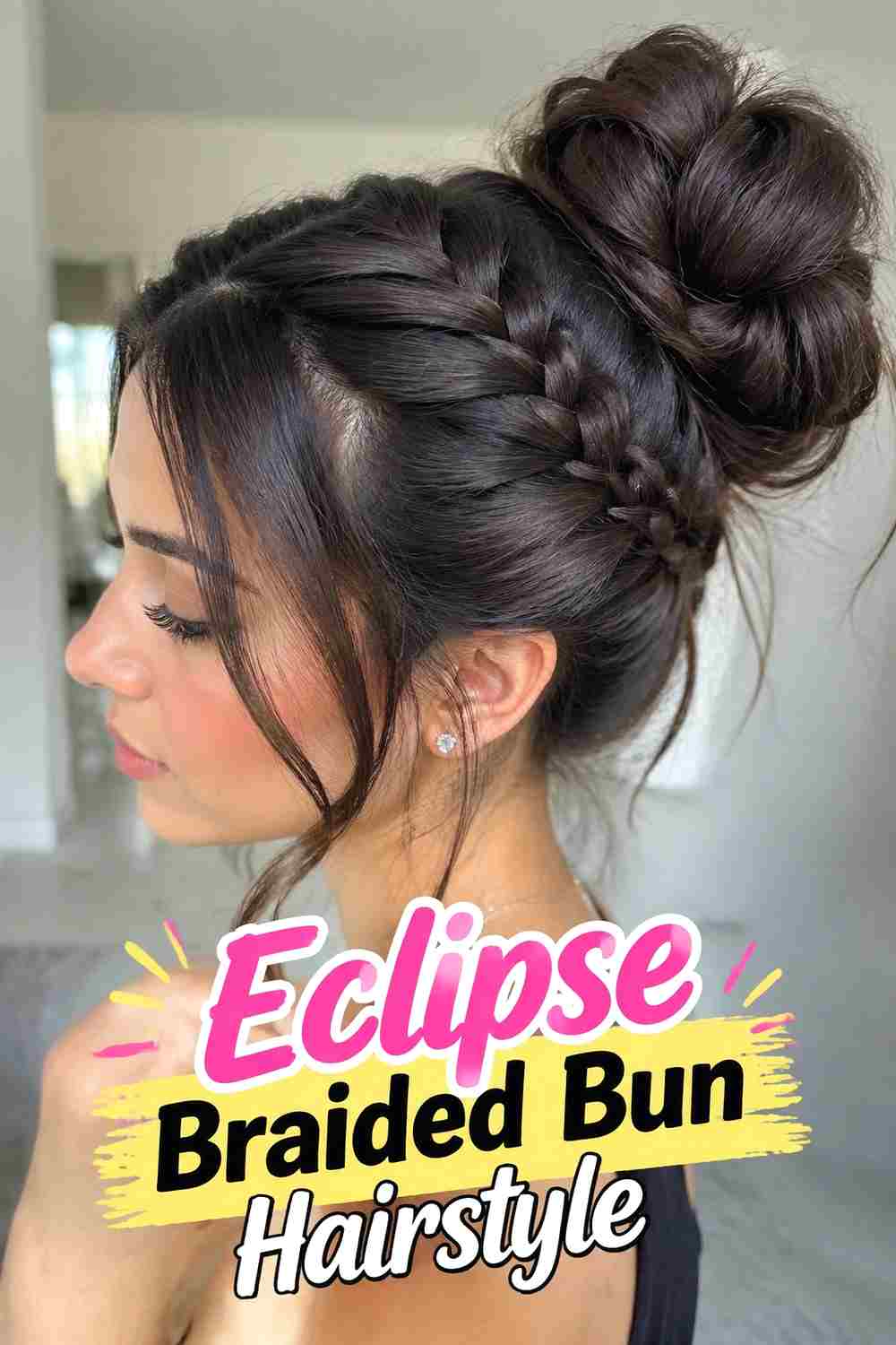 12. Eclipse Braided Bun Hairstyle