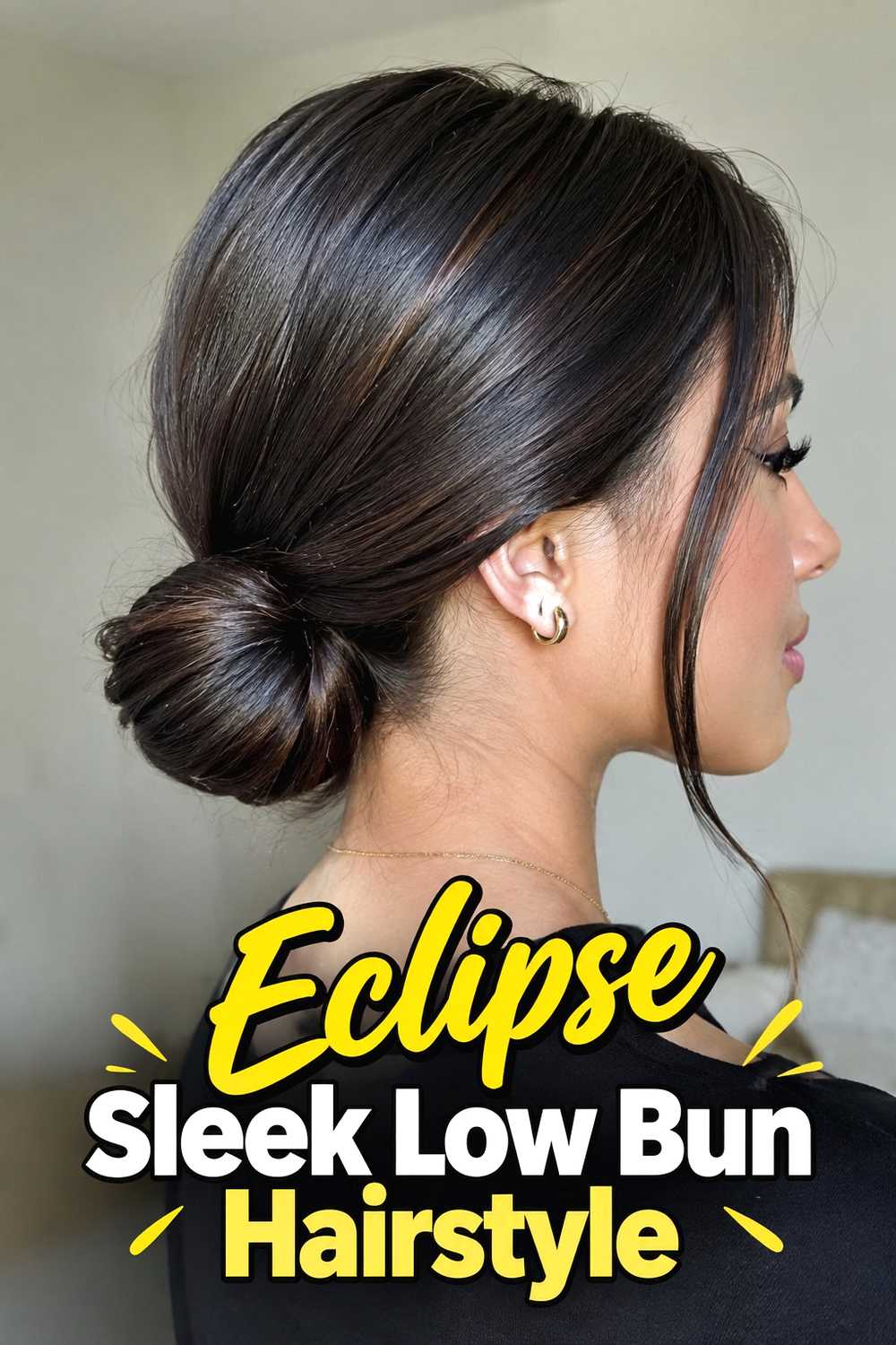 8. Eclipse Sleek Low Bun Hairstyle