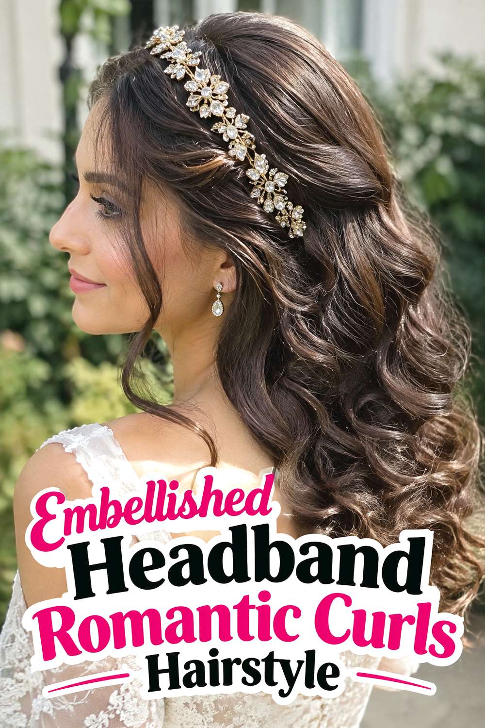 Embellished Headband Romantic Curls Hairstyle