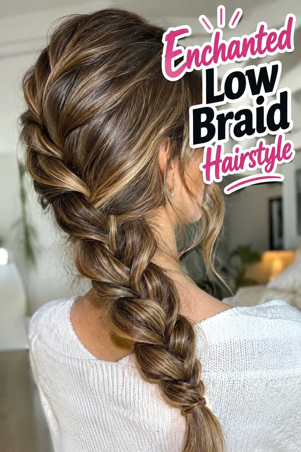 15. Enchanted Low Braid Hairstyle
