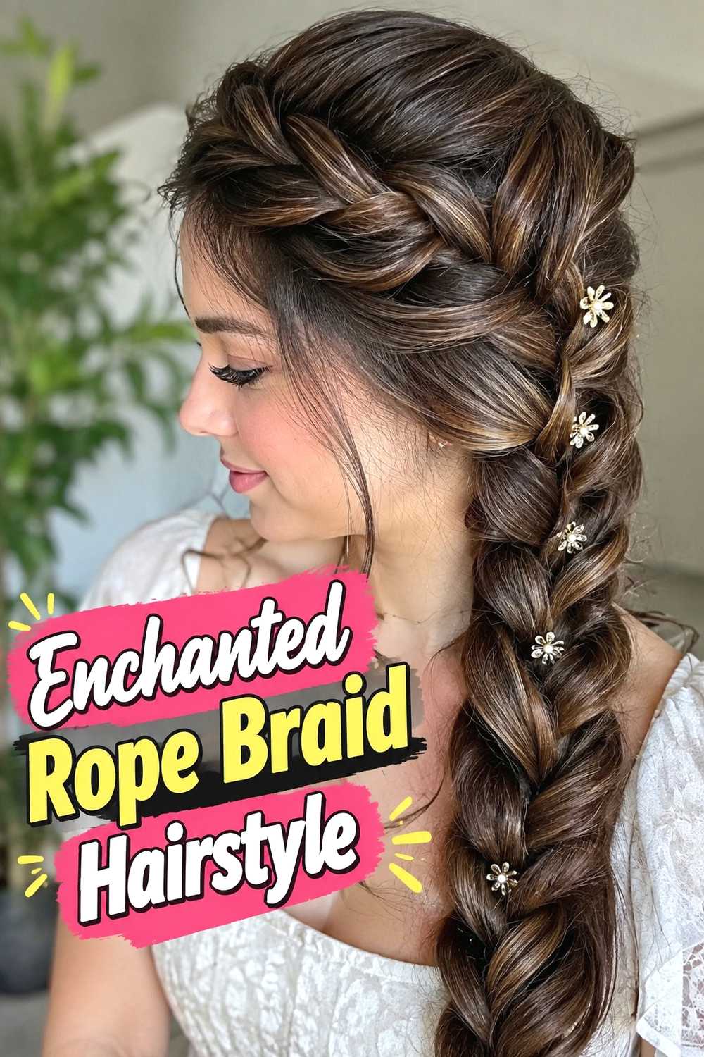 5. Enchanted Rope Braid Hairstyle