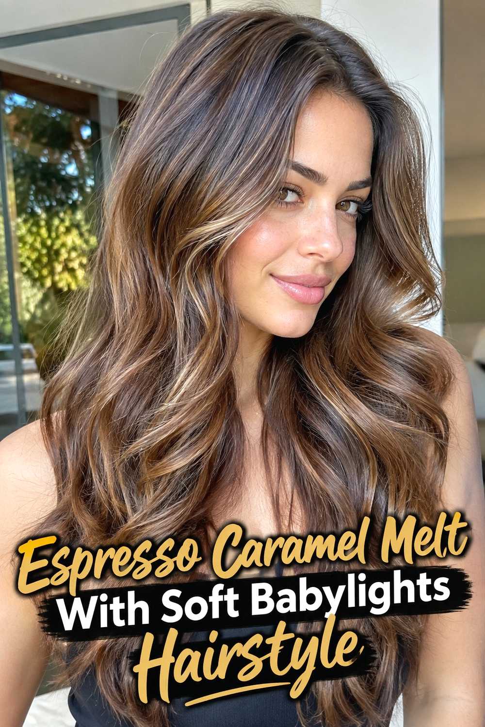 20. Espresso Caramel Melt With Soft Babylights Hairstyle