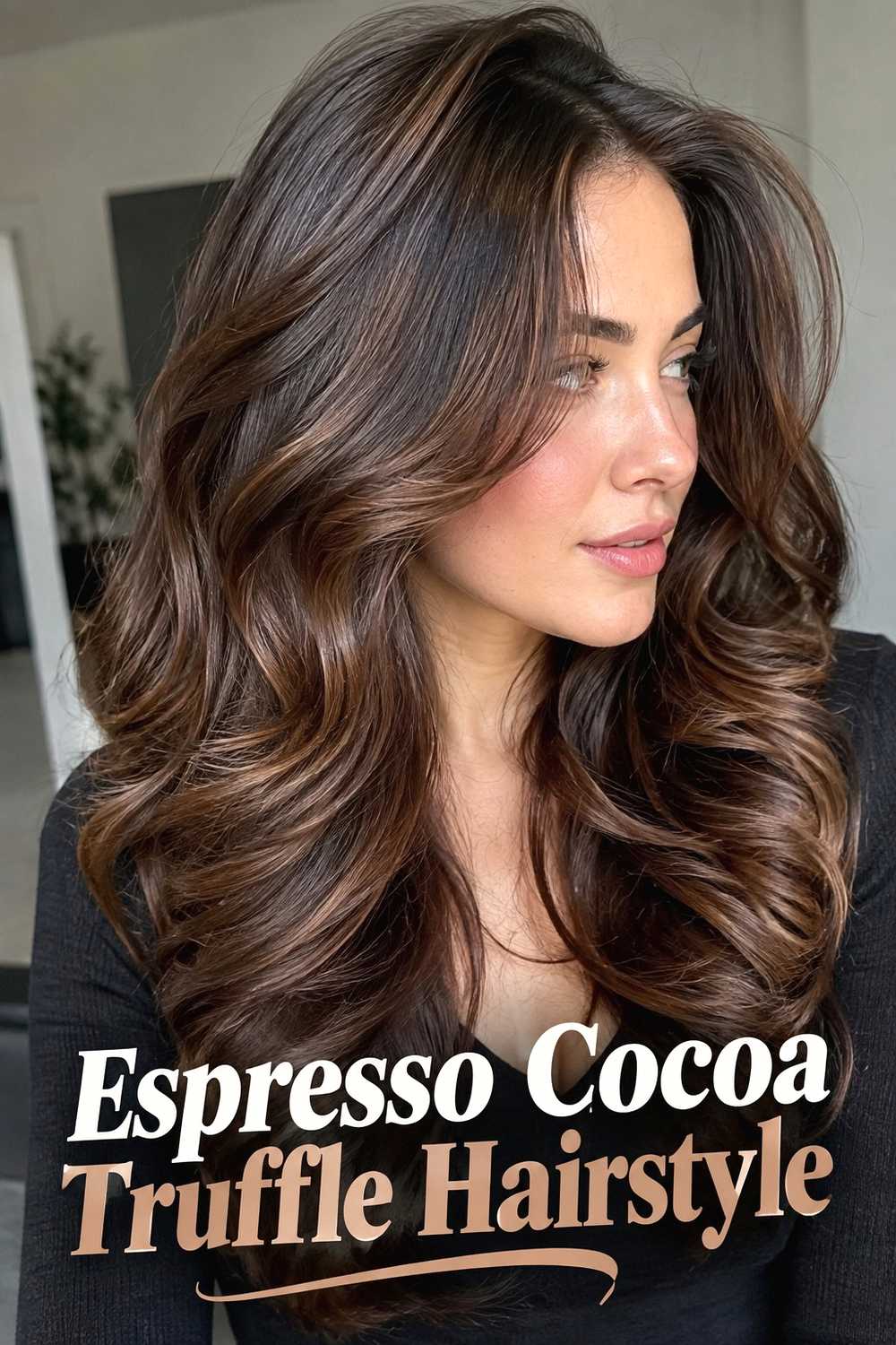 8. Espresso Cocoa Truffle Hairstyle
