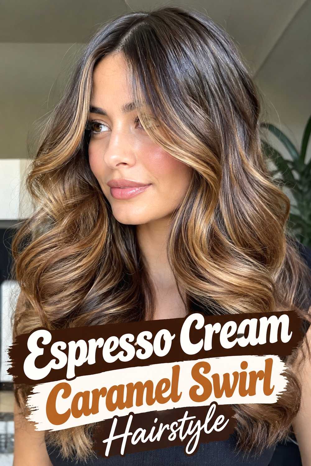 10. Espresso Cream Caramel Swirl Hairstyle