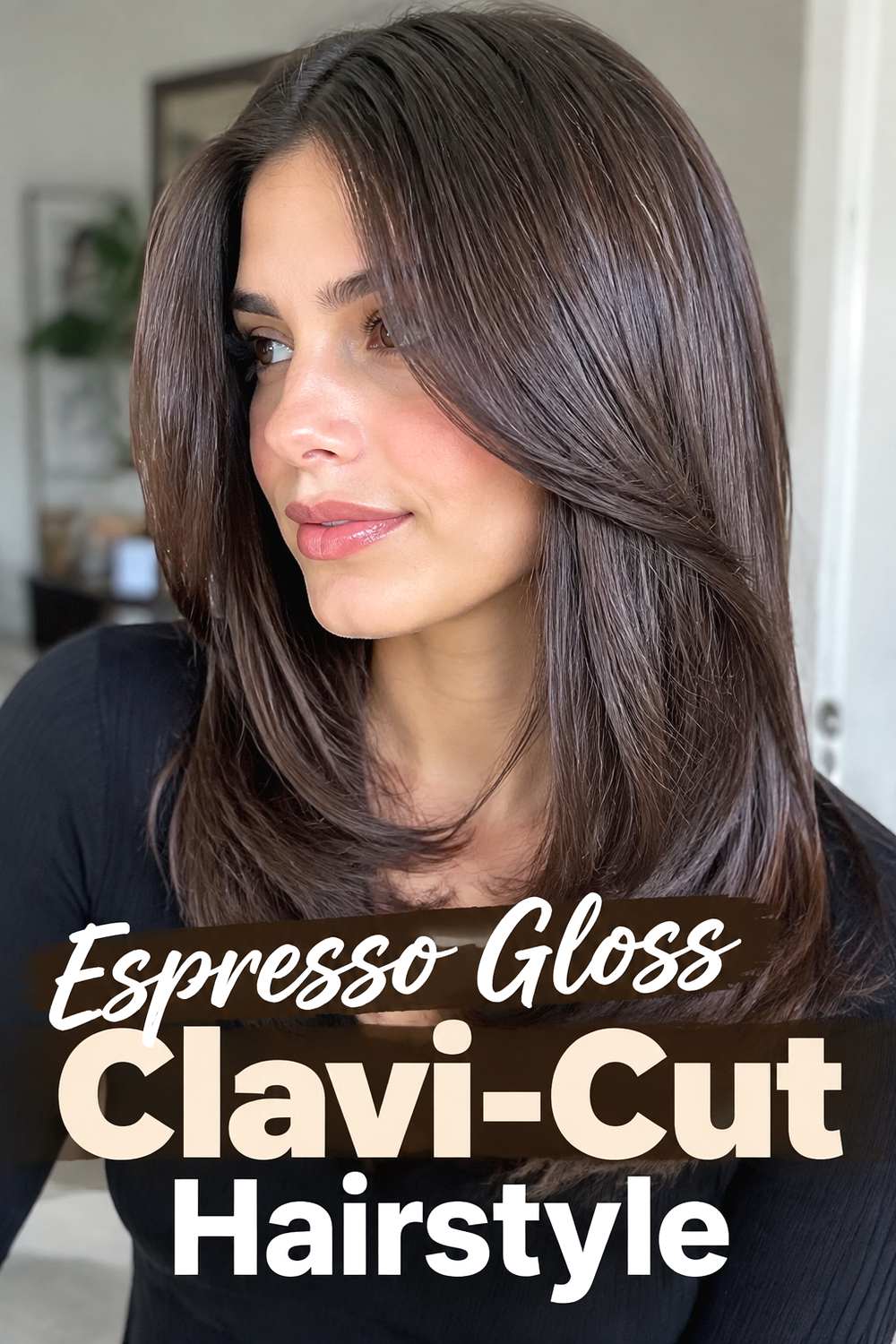 Espresso Gloss Clavi-Cut Hairstyle
