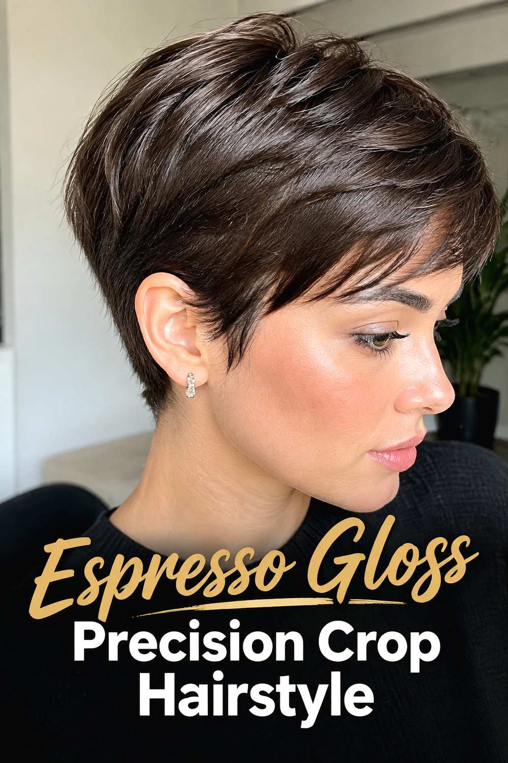 Espresso Gloss Precision Crop Hairstyle