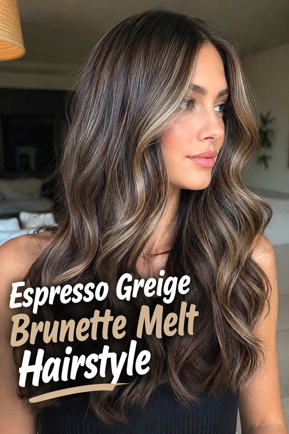 16. Espresso Greige Brunette Melt Hairstyle