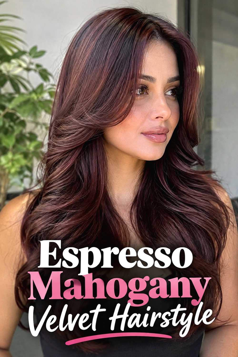15. Espresso Mahogany Velvet Hairstyle