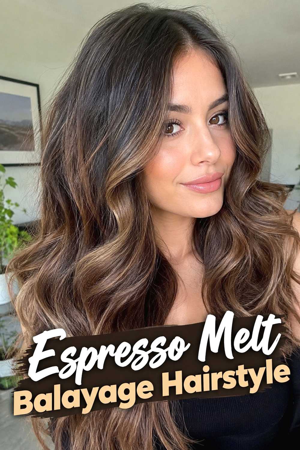 13. Espresso Melt Balayage Hairstyle