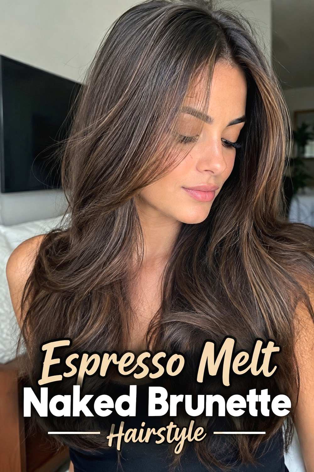 4. Espresso Melt Naked Brunette Hairstyle