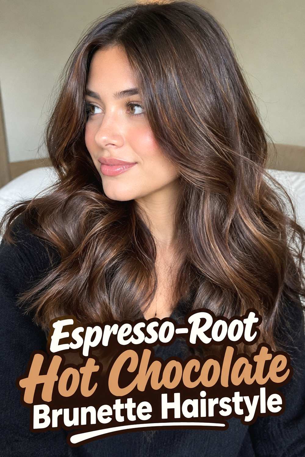 2. Espresso Root Hot Chocolate Brunette Hairstyle
