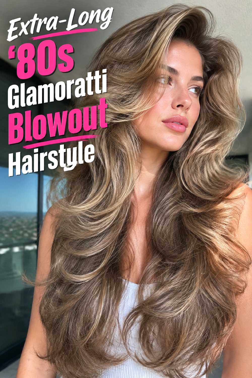 12. Extra Long 80s Glamoratti Blowout Hairstyle