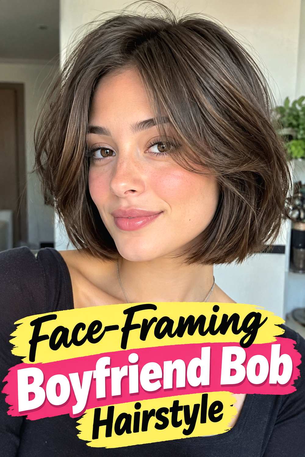 Face-Framing Boyfriend Bob Hairstyle