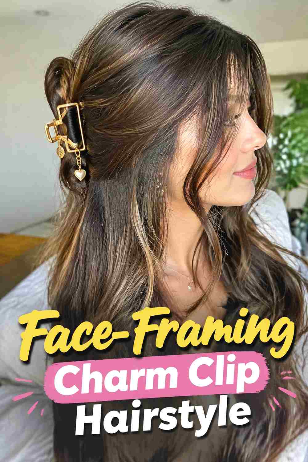 8. Face Framing Charm Clip Hairstyle