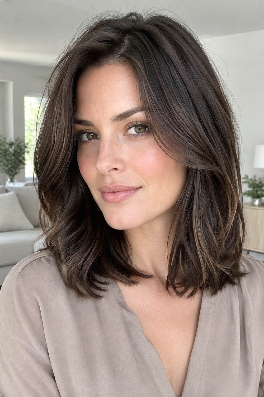 Face-Framing Collarbone Lob Hairstyle