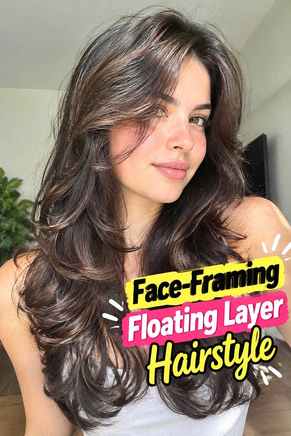 3. Face Framing Floating Layer Hairstyle