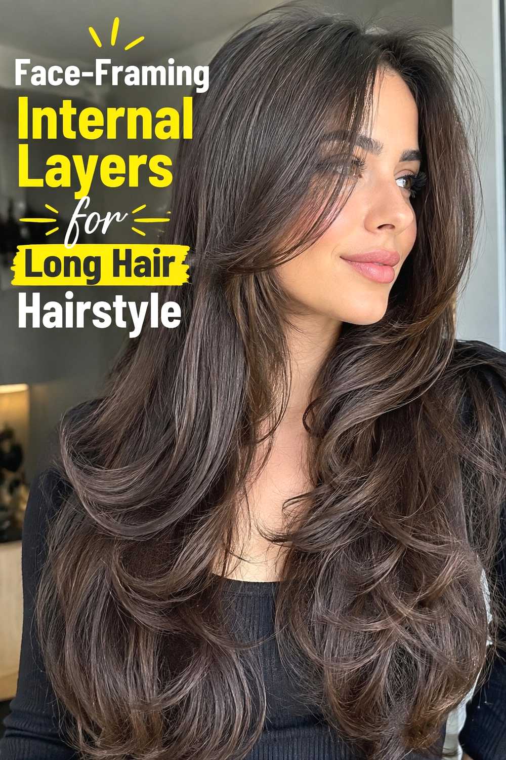 2. Face Framing Internal Layers For Long Hair Hairstyle