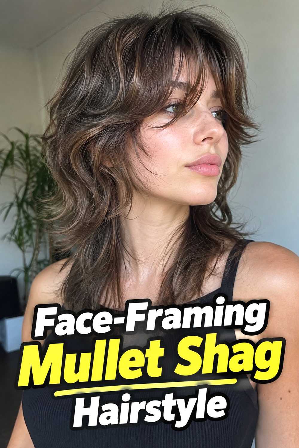 12. Face Framing Mullet Shag Hairstyle