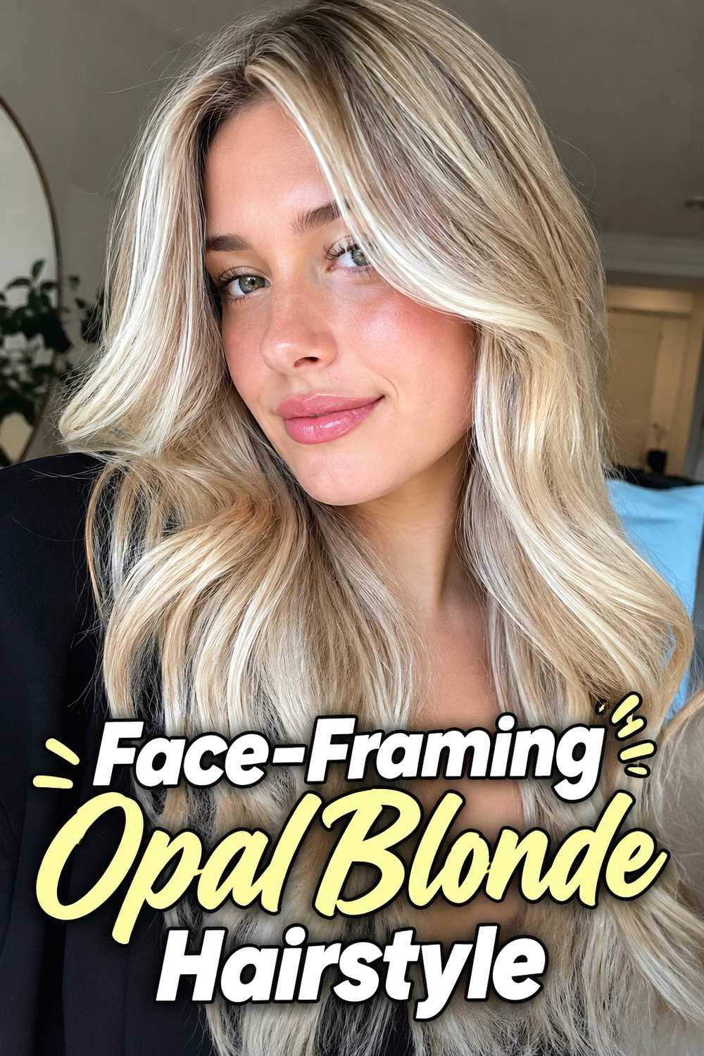 8. Face Framing Opal Blonde Hairstyle