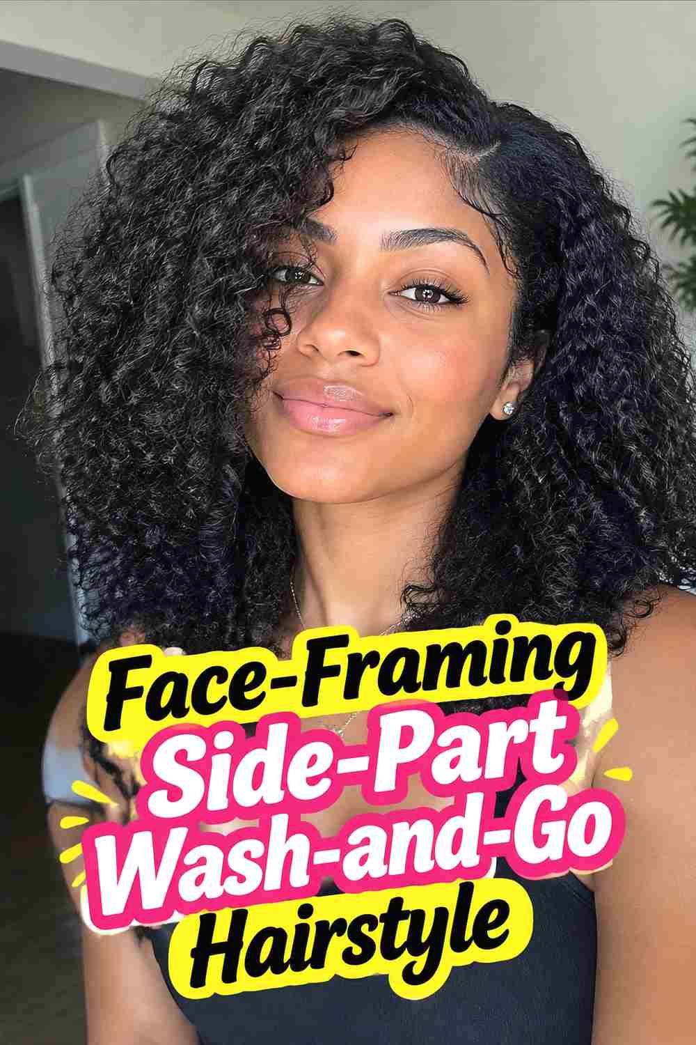 18. Face Framing Side Part Wash And Go Hairstyle