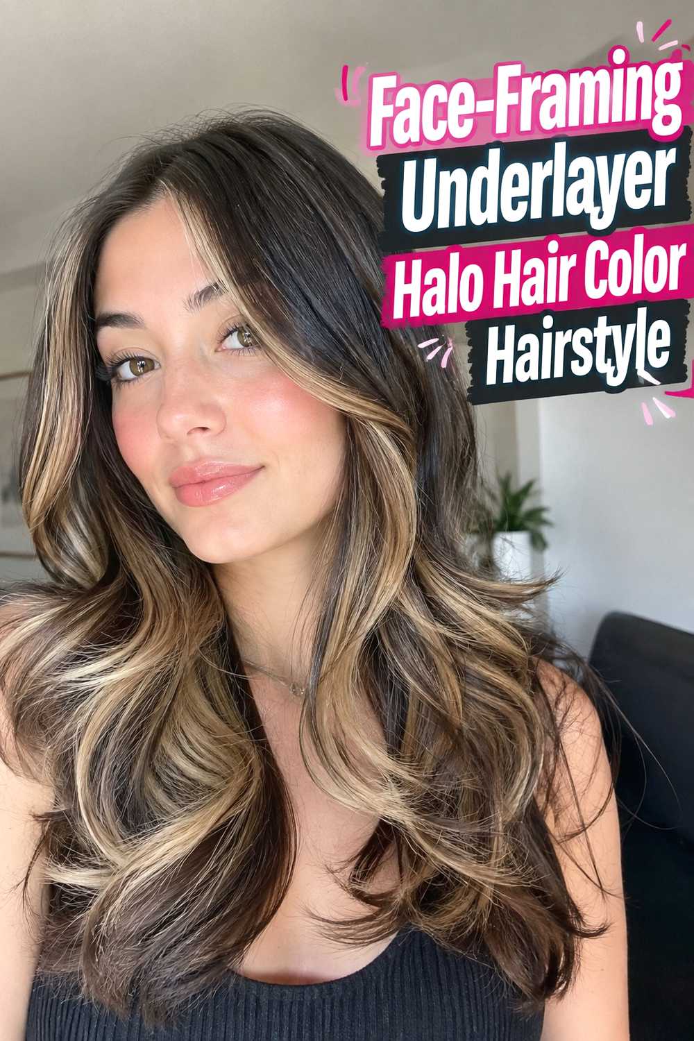 14. Face Framing Underlayer Halo Hair Color Hairstyle