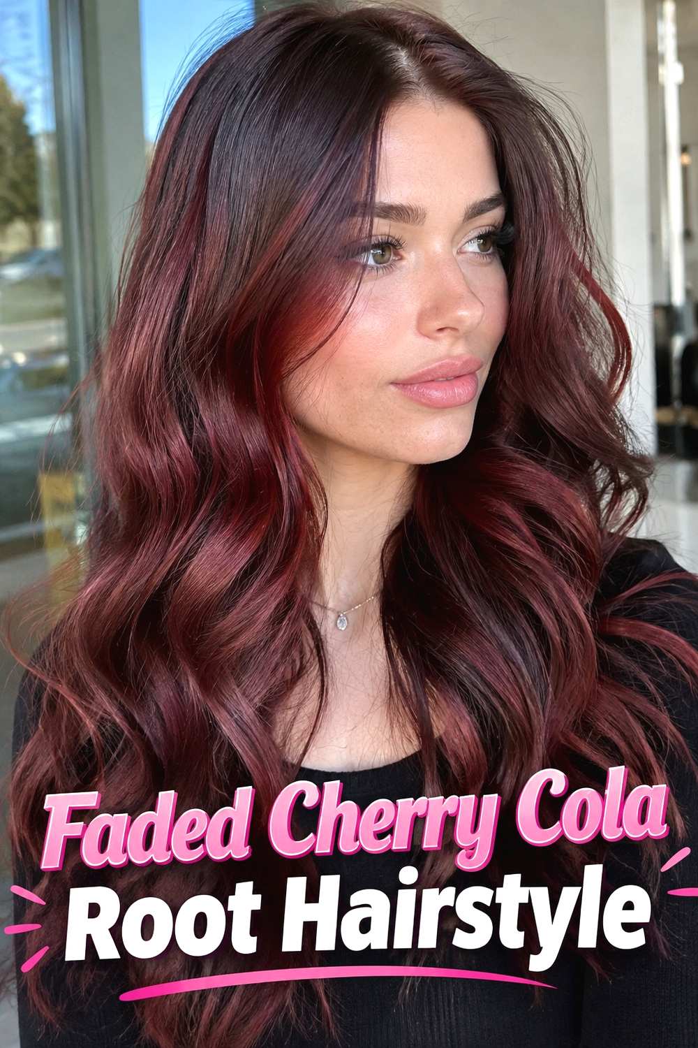 4. Faded Cherry Cola Root Hairstyle