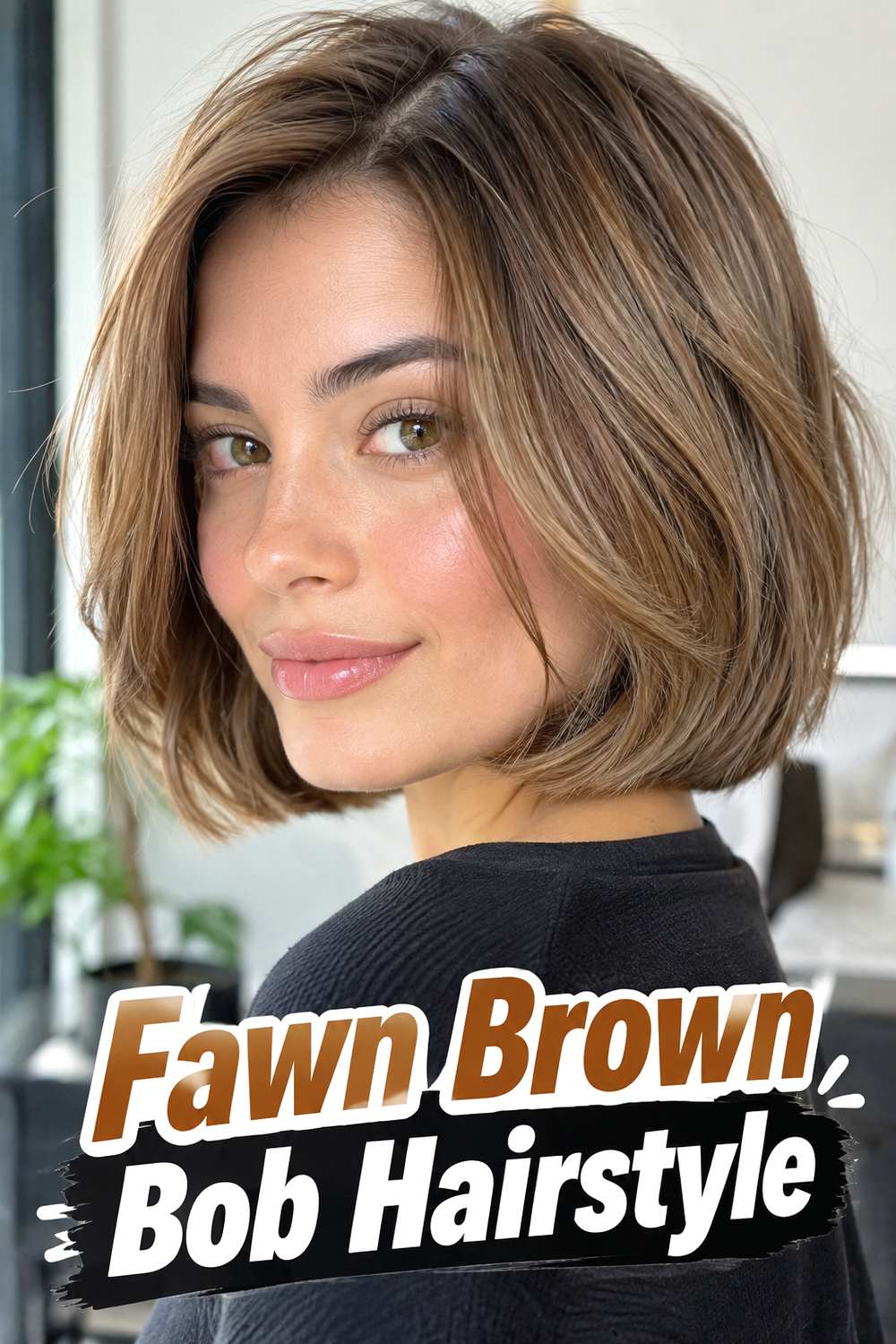 Fawn Brown Bob Hairstyle