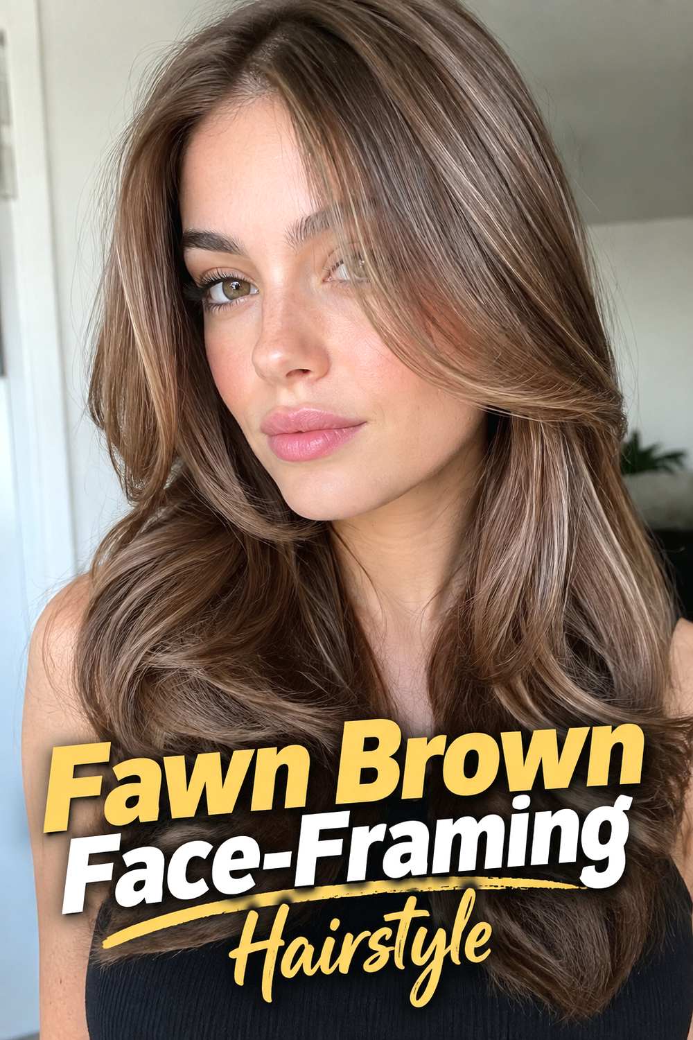 Fawn Brown Face-Framing Hairstyle