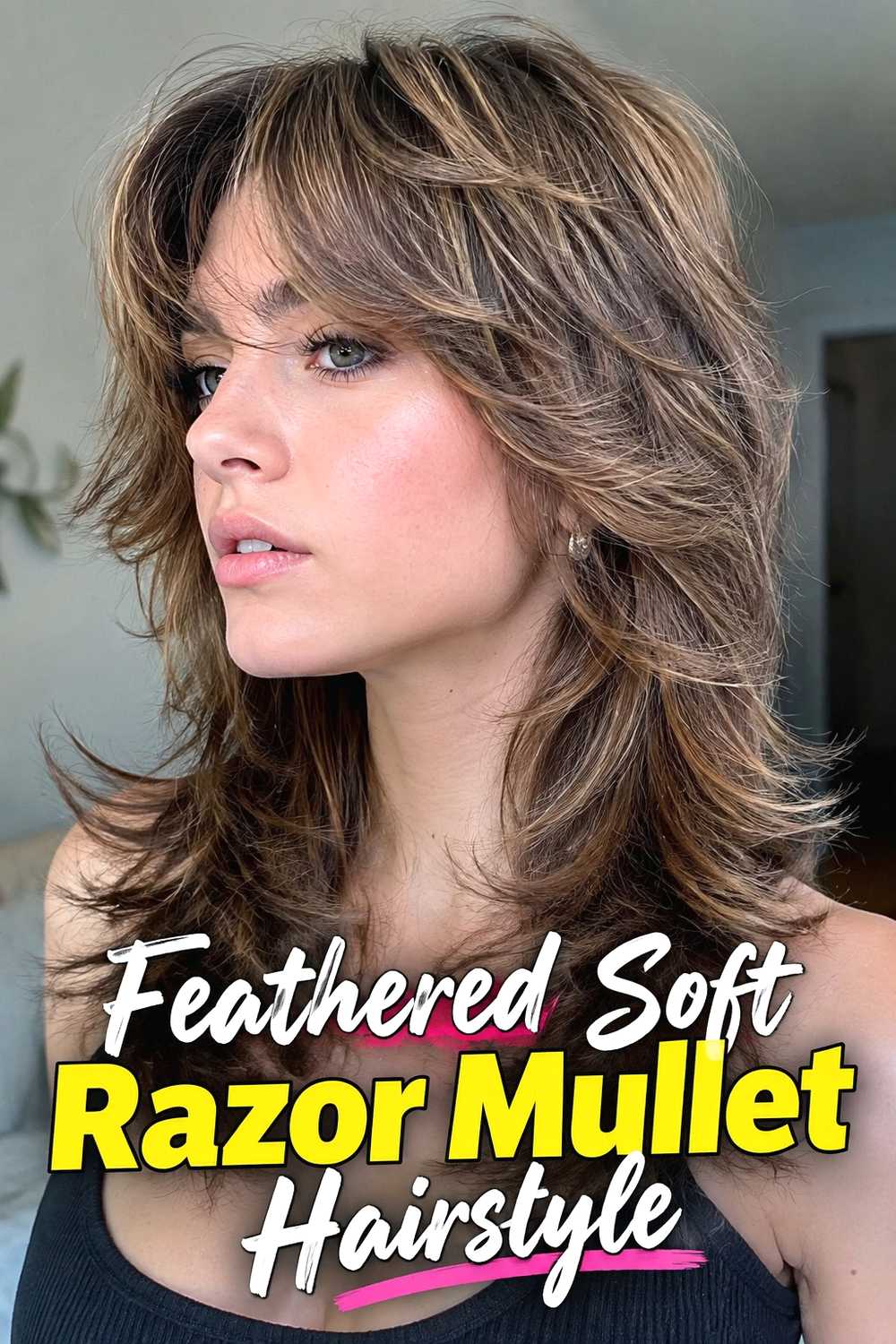 5. Feathered Soft Razor Mullet Hairstyle