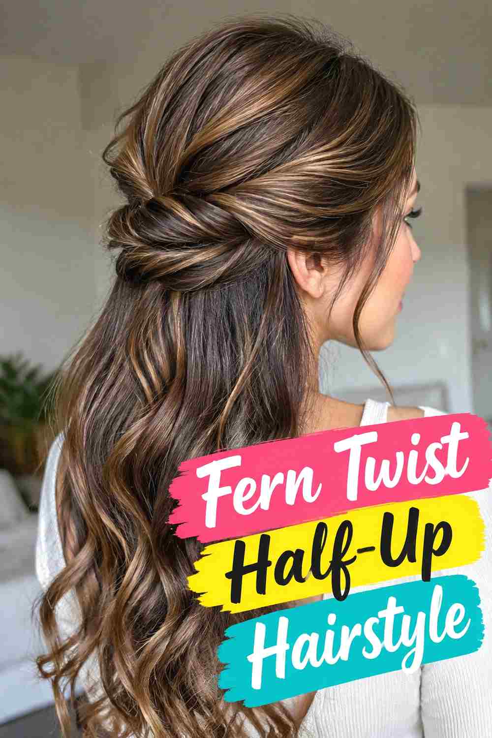 3. Fern Twist Half Up Hairstyle